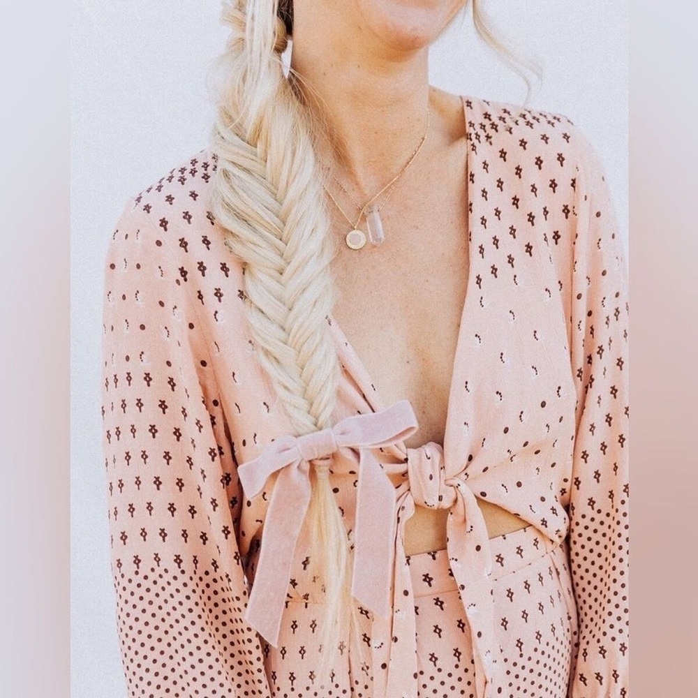 Faithfull The Brand x Anthropologie Trinidad Dress in Mieke Print - Pink SZ 2 XS